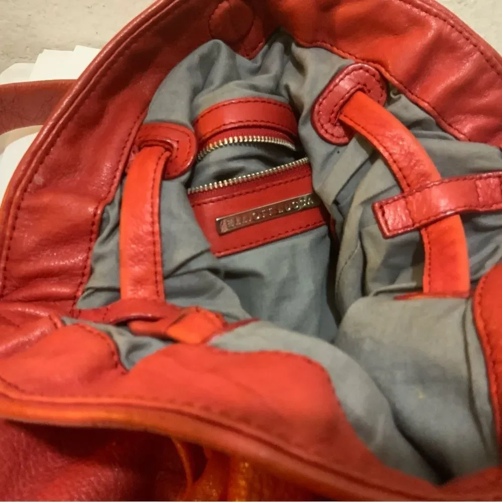 Elliott Lucca drawstring genuine leather bag open top